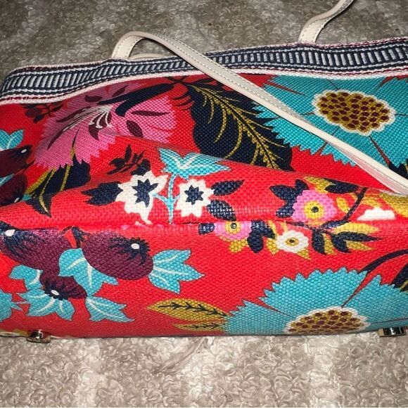 Spartina Floral Canvas Tote Bag - Red - Picture 4 of 7